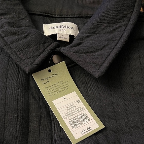 Goodfellow & Co Black Textured Shirt - Picture 2 of 2